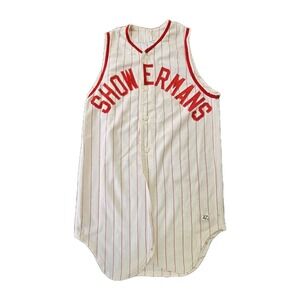 Vintage Powers Athletic Wear Detroit Bar League Flannel Baseball Jersey‎ Medium